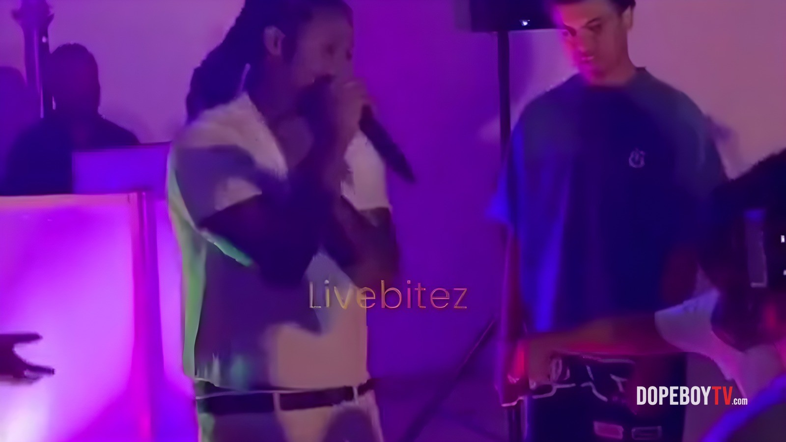 Keyshia Cole’s new man, Skrilla, grabbed the mic at her son Tobias Khale’s birthday celebration.